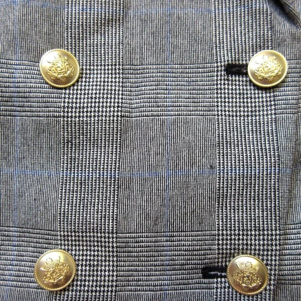 NWT J.Crew Brynn Blazer in Prince Of Wales Blue Plaid English Wool Blend 18